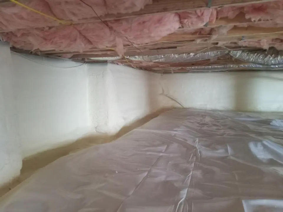Crawl space encapsulation with closed-cell spray foam for Spray Foam Roofing in Maxatawny